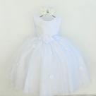 Vestido Infantil Branco Daminha Noivinha Batizado E Tiara