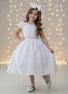 Vestido Infantil Branco Luxo para Batizado, Casamento e Festa Vestido Infantil Branco Luxo para Batizado, Casamento e Festa