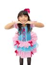 Vestido Infantil Caipira Rosa e Azul Xadrez Junino com Arco