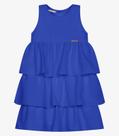 Vestido Infantil Chiffon Babados Trick Nick Azul
