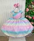 Vestido Infantil Colorido Giovanella - Arco Iris