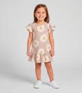 Vestido Infantil Com Babado Franzido Select Marrom