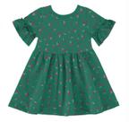 Vestido Infantil Com Babados Em Algodão Malwee Kids Verde 3