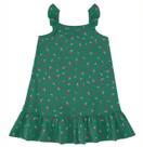 Vestido Infantil Com Babados Em Algodão Malwee Kids Verde 4