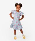 Vestido Infantil Com Manga Godê Select Azul