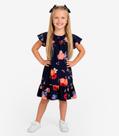 Vestido Infantil Com Manga Godê Select Azul