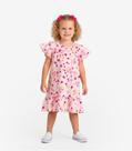 Vestido Infantil Com Manga Godê Select Rosa