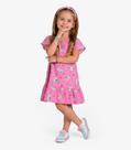 Vestido Infantil Com Manga Godê Select Rosa