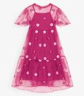 Vestido Infantil Com Sobreposição Trick Nick Rosa Vestido Infantil Com Sobreposição Trick Nick Rosa
