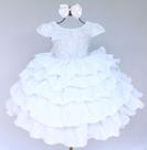 Vestido Infantil Daminha Casamento Luxo Com Tiara
