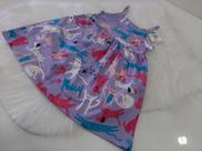 Vestido Infantil de alcinha 100% algodão Brandili Baby tam.3