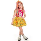 Vestido Infantil de Festa Junina Xadrez Caipirinha São João Coleção Bonequinhas