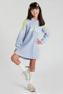Vestido Infantil de Moletom Lilás Girl
