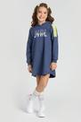 Vestido Infantil de Moletom Marinho Girl