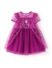 Vestido Infantil Disney Frozen Anna com Tule Brilhante 5-6 Anos Vestido Infantil Disney Frozen Anna com Tule Brilhante 5-6 Anos