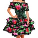 Vestido Infantil e Juvenil de Festa Junina Luxo Super Rodado Com Corselet e Babados Caipira 2 a 16 anos