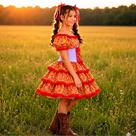 Vestido Infantil e Juvenil de Festa Junina Luxo Super Rodado Com Corselet e Babados Caipira 2 a 16 anos Vestido Infantil e Juvenil de Festa Junina Luxo Super Rodado Com Corselet e Babados Caipira 2 a 16 anos