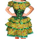 Vestido Infantil e Juvenil de Festa Junina Luxo Super Rodado Com Corselet e Babados Caipira 2 a 16 anos Vestido Infantil e Juvenil de Festa Junina Luxo Super Rodado Com Corselet e Babados Caipira 2 a 16 anos