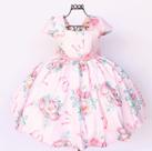 Vestido Infantil E Juvenil Floral Borboleta Jardim Com Tiara Vestido Infantil E Juvenil Floral Borboleta Jardim Com Tiara