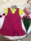 Vestido infantil em algodão veste 2 anos