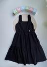 Vestido Infantil em Malha Bubble com Laço Kukiê Cor:PretoTamanho:10