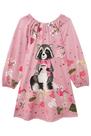 Vestido Infantil em Malha Fresh Estampa Guaxinim Flora by Infanti