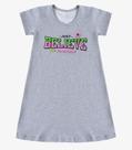 Vestido Infantil em Molecotton Select Cinza