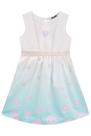 Vestido Infantil em Super Cetim Estampa de Coraçõezinhos Aplique de Strass - Kukiê