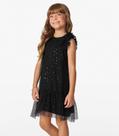 Vestido Infantil em Tule Lantejoulas Trick Nick Preto Vestido Infantil em Tule Lantejoulas Trick Nick Preto