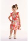 Vestido Infantil em Viscolinho com Alças Três e Já