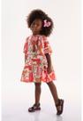 Vestido Infantil em Viscolinho Gatinhos Três e Já