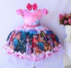 Vestido Infantil Encanto Mirabel Festa Aniversario Luxo E Tiara
