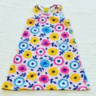 Vestido Infantil Estampas de Flores Nadador