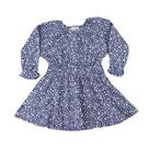 Vestido Infantil Feminino Carinhoso Floral ML Marinho - 1000