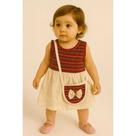 Vestido Infantil Feminino com Bolsinha - Listrado Estilo e Conforto