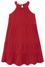 Vestido Infantil Feminino Em Air Flow Textura Vermelho Natal Design Formal Confortável Kukiê Vestido Infantil Feminino Em Air Flow Textura Vermelho Natal Design Formal Confortável Kukiê