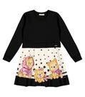 Vestido Infantil Feminino Trick Nick Preto