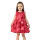 Vestido Infantil Festa Frida Menina Bolinhas Minnie Vermelho