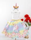 Vestido Infantil Festa Temática Unicórnio Luxo E Tiara