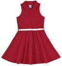 Vestido infantil gola esporte em malha texturizada malwee kids 12