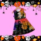 Vestido Infantil HALLOWEEN MINNIE Pronta Entrega Vestido Infantil HALLOWEEN MINNIE Pronta Entrega