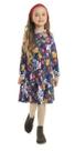 Vestido Infantil Inverno Floral - Hello Kitty Vestido Infantil Inverno Floral - Hello Kitty