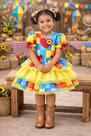 Vestido Infantil Junino Arraiá Festa Capira Xadrez Colorido Vestido Infantil Junino Arraiá Festa Capira Xadrez Colorido