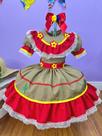 Vestido Infantil Junino Maria Bonita Colorido Festas Lampião