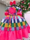 Vestido Infantil Junino Quermesse Quadrilha Caipira - Tecido Tecnosport Plus