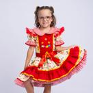 Vestido Infantil Junino Xadrez Vermelho Bandeirinhas e Fogueira Tamanho1 ano Vestido Infantil Junino Xadrez Vermelho Bandeirinhas e Fogueira Tamanho1 ano