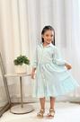 Vestido Infantil Juvenil Com Manga Longa Com Botões E Cinto Estilo Casual Romântico Vestido Infantil Juvenil Com Manga Longa Com Botões E Cinto Estilo Casual Romântico