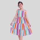 Vestido Infantil Juvenil Menina Estampado Roupa de Menina Moda Blogueira 4 ao 14 anos