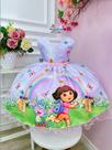 Vestido Infantil Lilás Dora Aventureira Amigos Festas