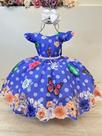 Vestido Infantil Lilás Jardim das Borboletas com Cinto de Pérolas Vestido Infantil Lilás Jardim das Borboletas com Cinto de Pérolas